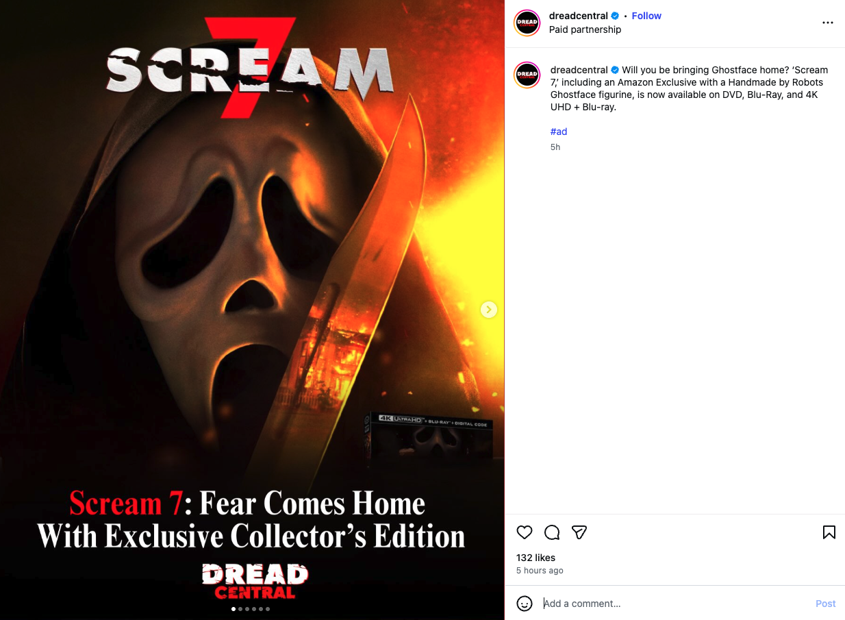 Dread Central - Instagram Post 1